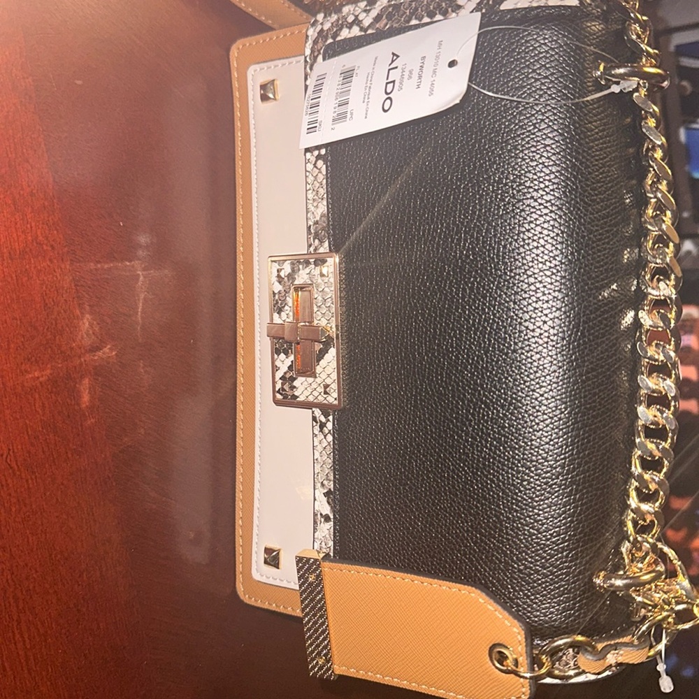 New Aldo multi-print leather crossbody.